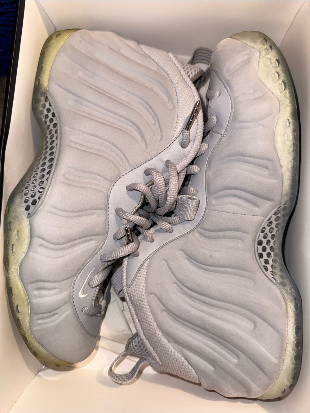 NIKE AIR FOAMPOSITED ONE PRM WOLF 🐺 GREY SIZE 10.5 M OG BOX 🔥🔥🔥